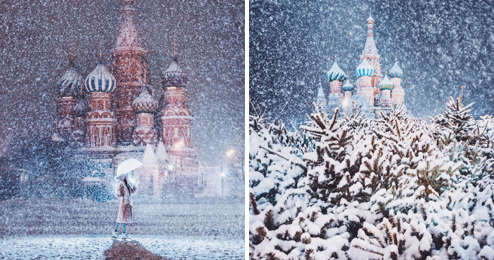 Moscow During Snowfall Looks Like A Magical Winter Wonderland