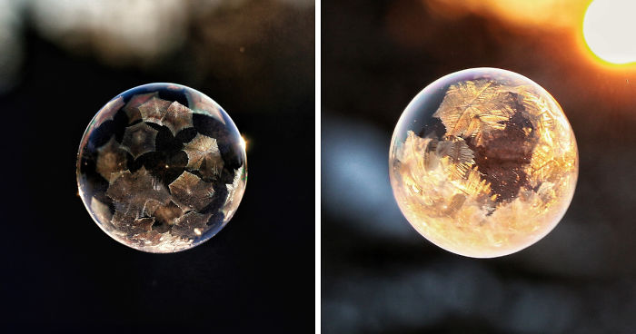 I Take Pictures Of Soap Bubbles That Freeze While Flying