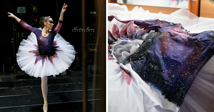 I Hand-Painted Galaxy Outfit For Bellerina