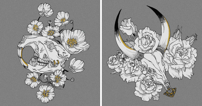 I Created Animal Skull Tattoo Designs Based On The 12 Chinese Zodiacs