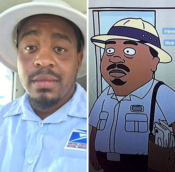 A Facebook Friend Of Mine Looks Like The Mailman From Rick And Morty