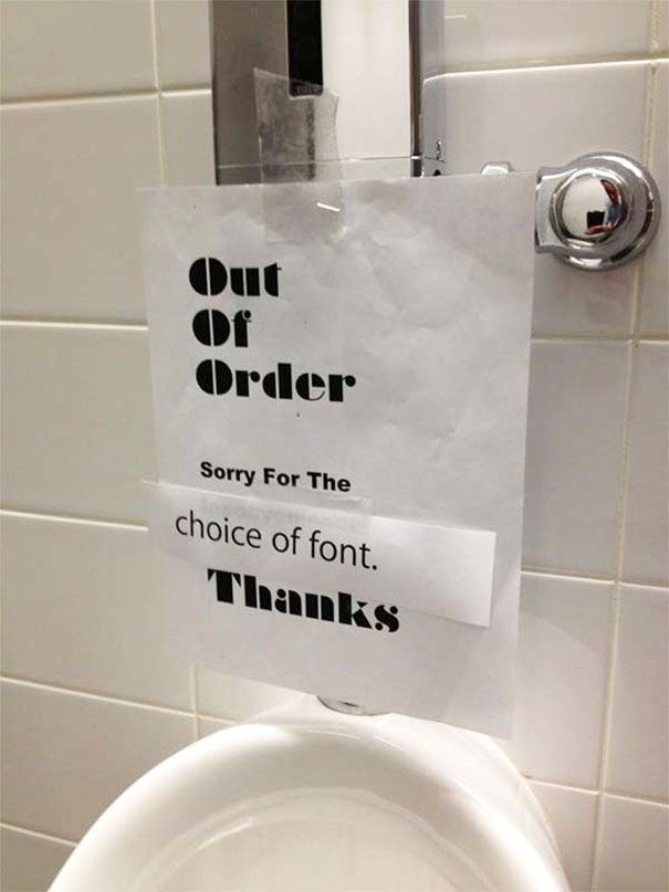 Sorry For The Choice Of Font