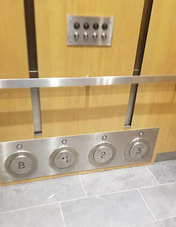 This Elevator Has Buttons You Can Kick