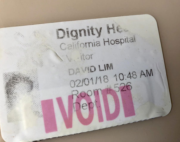 My Hospital Visitor Sticker Fades Out And Void Appears After 24 Hours