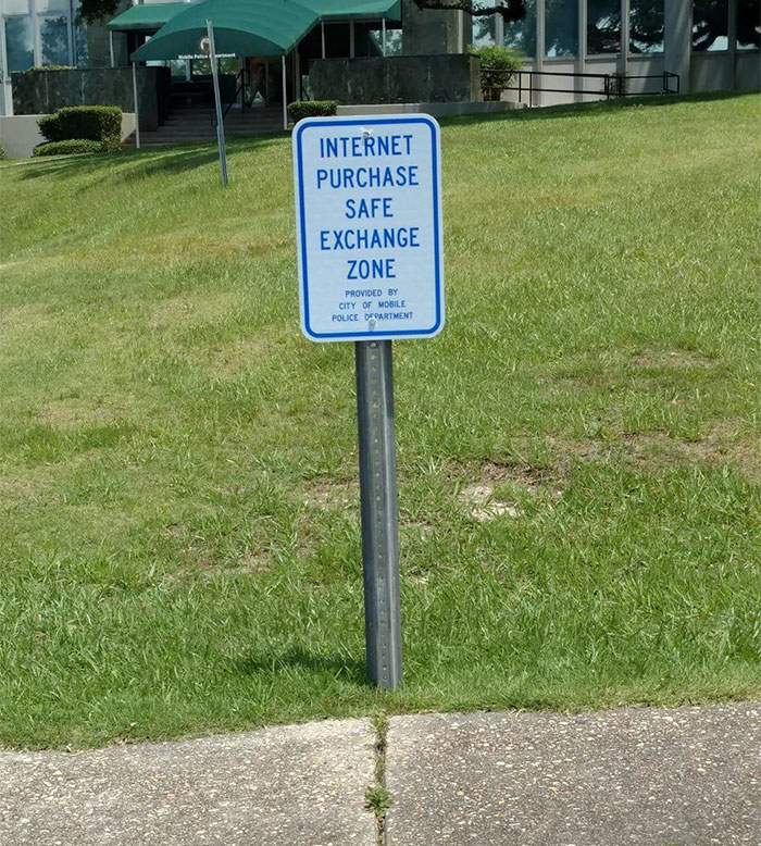 My City Added A Safe, Public Place To Conduct Exchanges Made On The Internet. Directly In Front Of The Police Station