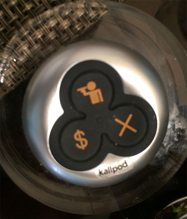 My Hotel's Restaurant Has A 3 Button Device You Can Press To Call The Server, Call The Bill Over, And Tell Them That The Table Is Done