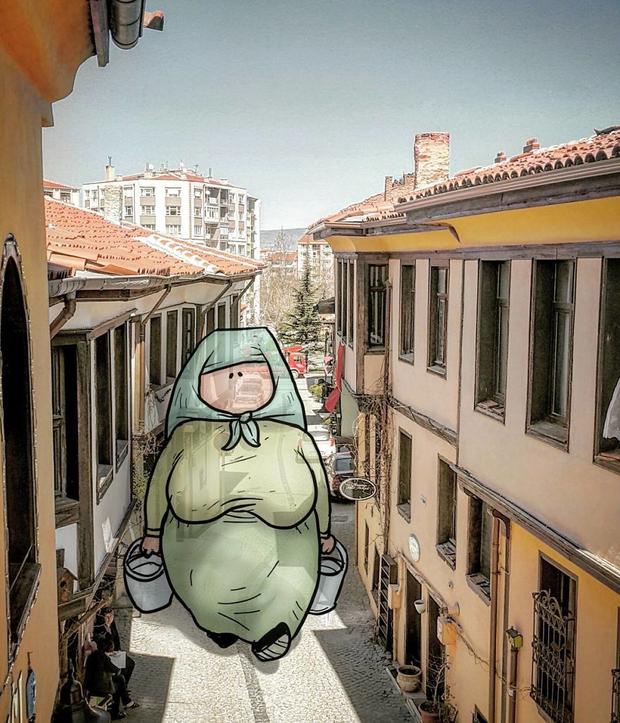 Lilliputs Series: I Draw Giants On Architectural Photos