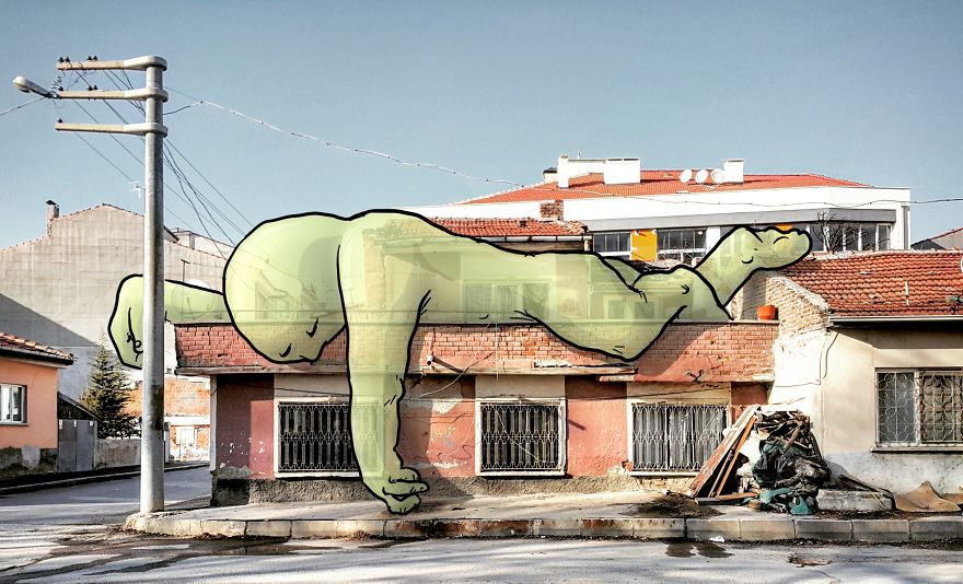 Lilliputs Series: I Draw Giants On Architectural Photos