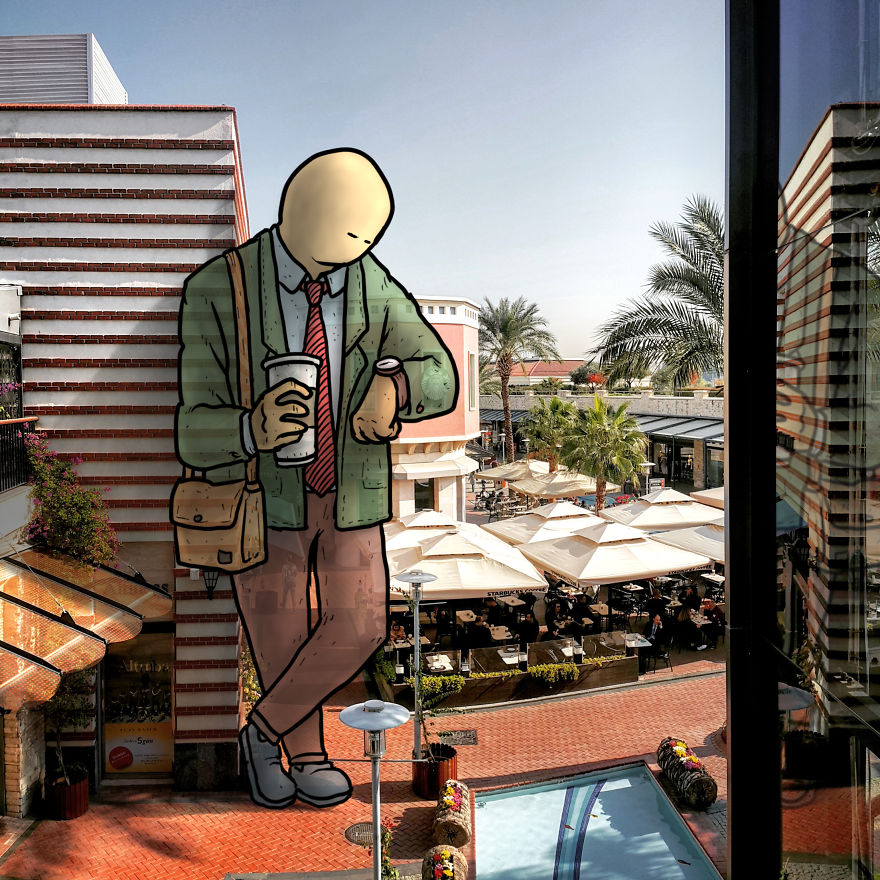 Lilliputs Series: I Draw Giants On Architectural Photos