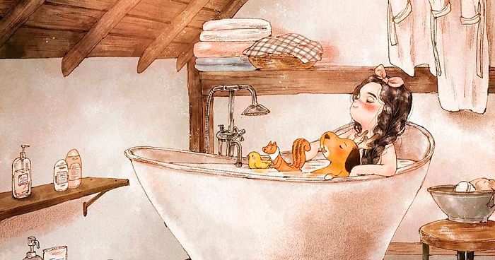 Happiness In Living Alone Revealed In 65 Illustrations By Korean Artist