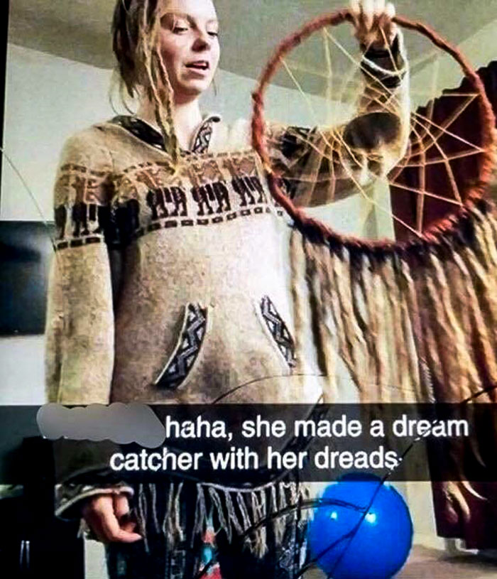 A Dream Catcher Made Of Dreadlocks