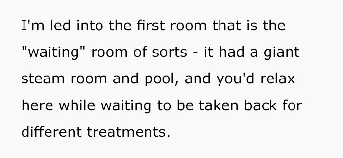 Woman Trusts Reviews And Goes Into Spa Naked, Regrets It Immediately