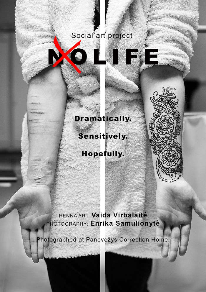 [no]life. We Created Social Art Project In A Local Women`s Prison: Henna Graphic And Photography.