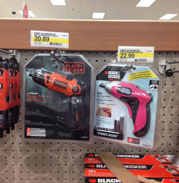 Not Only Are These Unnecessarily Gendered, The Pink One Costs More