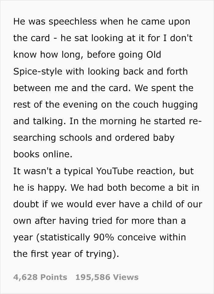 Woman Gets Pregnant After 1,5 Years Of Trying, Tells The Big News To Her Husband In The Geekiest Way Possible Woman Gets Pregnant After 1,5 Years Of Trying, Tells The Big News To Her Husband In The Geekiest Way Possible