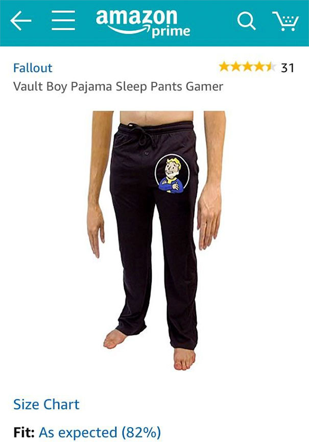 Pair of black pajama pants with an edited image showing extra-long arms, a Photoshop fail example for laughs