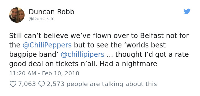 Man Flies His Girlfriend Out To Ireland To See 'Red Hot Chili Peppers', Doesn't Expect 'Nightmare' Like This Man Flies His Girlfriend Out To Ireland To See 'Red Hot Chili Peppers', Doesn't Expect 'Nightmare' Like This