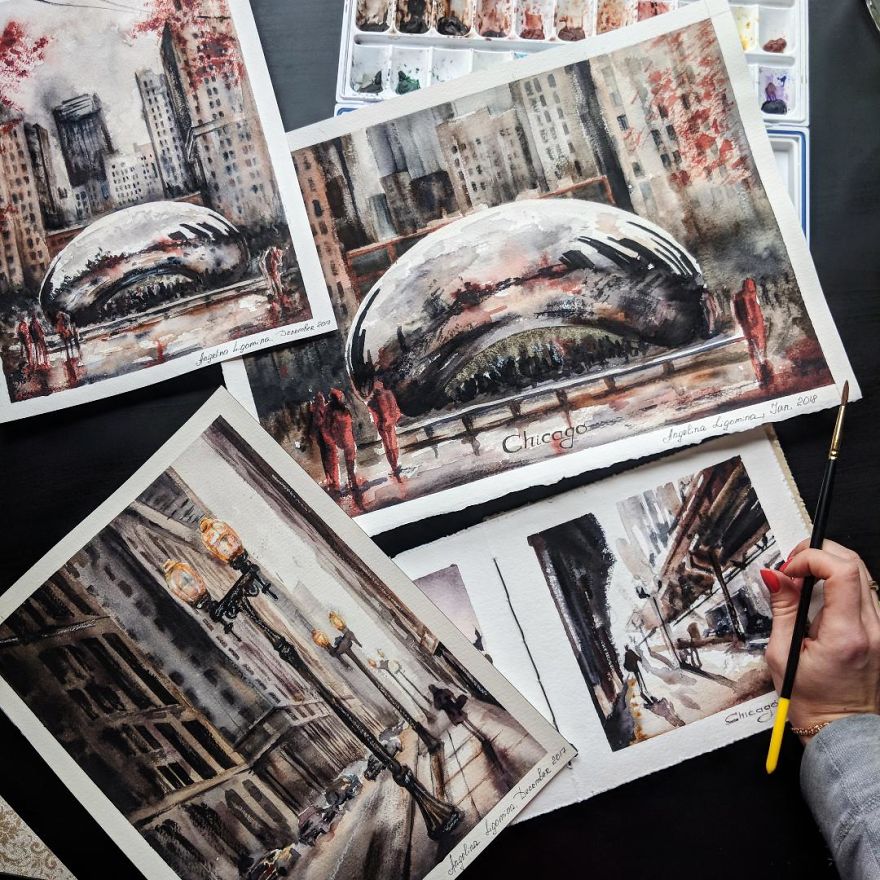 My Beloved City Of Chicago In Watercolor Paintings My Beloved City Of Chicago In Watercolor Paintings