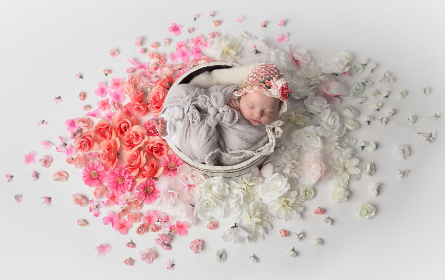 I Incorporated "Mandala" - The Symbol Of Harmony And Completeness In My Baby Photography.