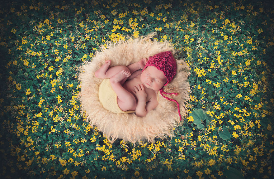 I Incorporated "Mandala" - The Symbol Of Harmony And Completeness In My Baby Photography.