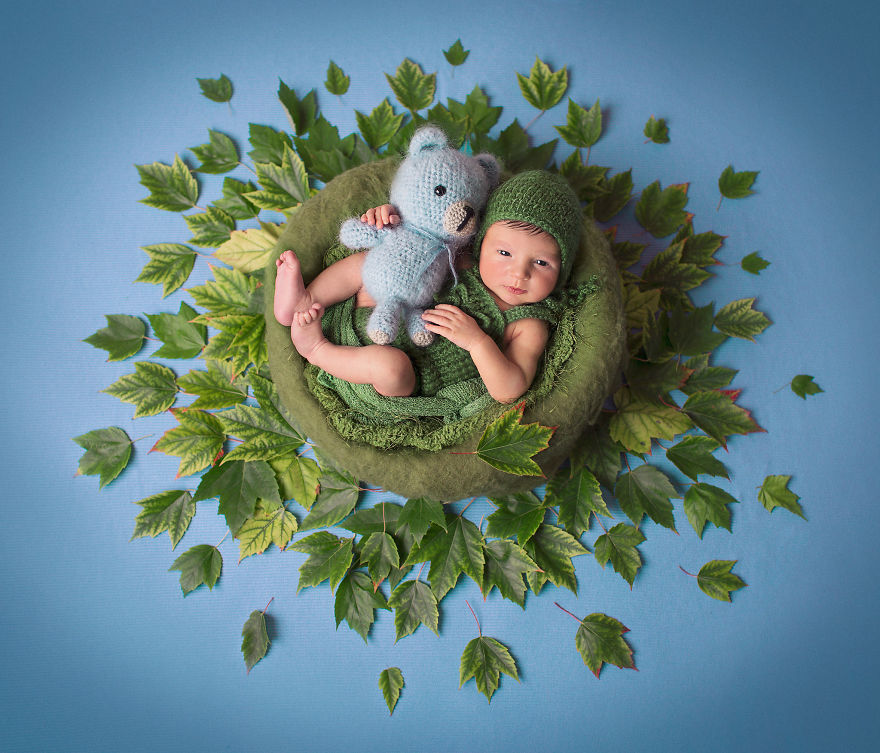 I Incorporated "Mandala" - The Symbol Of Harmony And Completeness In My Baby Photography.