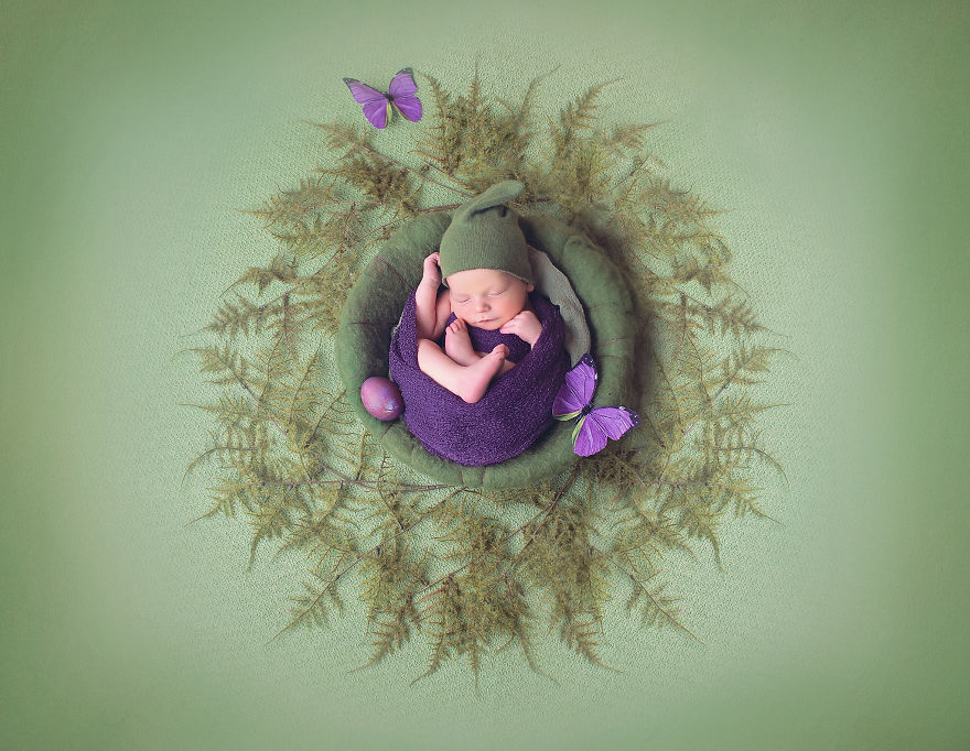 I Incorporated "Mandala" - The Symbol Of Harmony And Completeness In My Baby Photography.