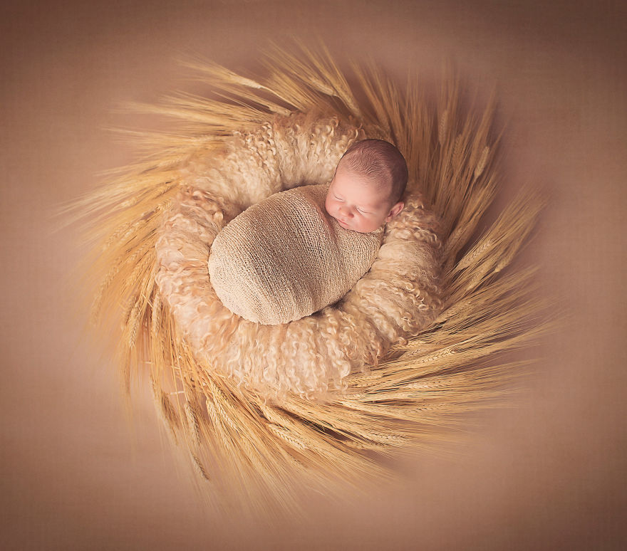 I Incorporated "Mandala" - The Symbol Of Harmony And Completeness In My Baby Photography.