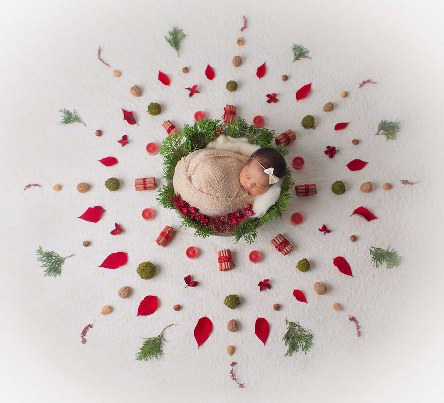 I Incorporated "Mandala" - The Symbol Of Harmony And Completeness In My Baby Photography.