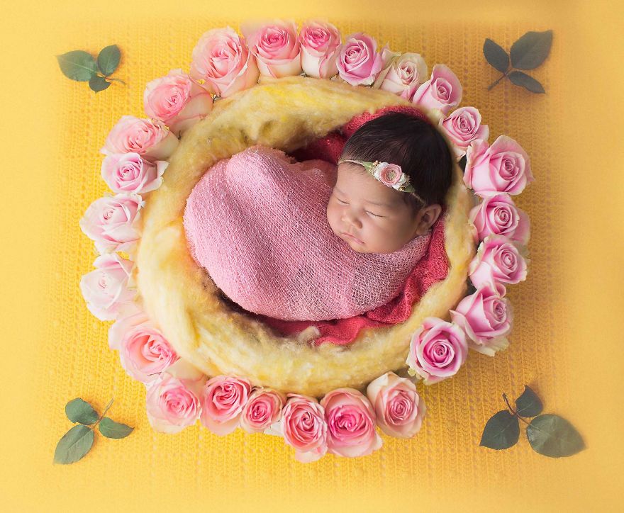 I Incorporated "Mandala" - The Symbol Of Harmony And Completeness In My Baby Photography.