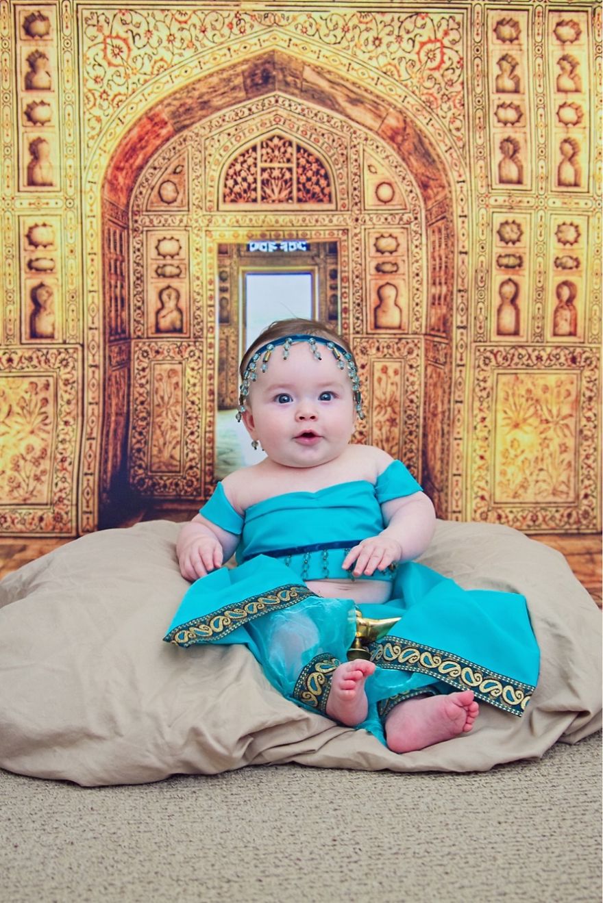 Each Month I Created Princess Costumes For My Baby Girl To Cope With Postpartum Depression