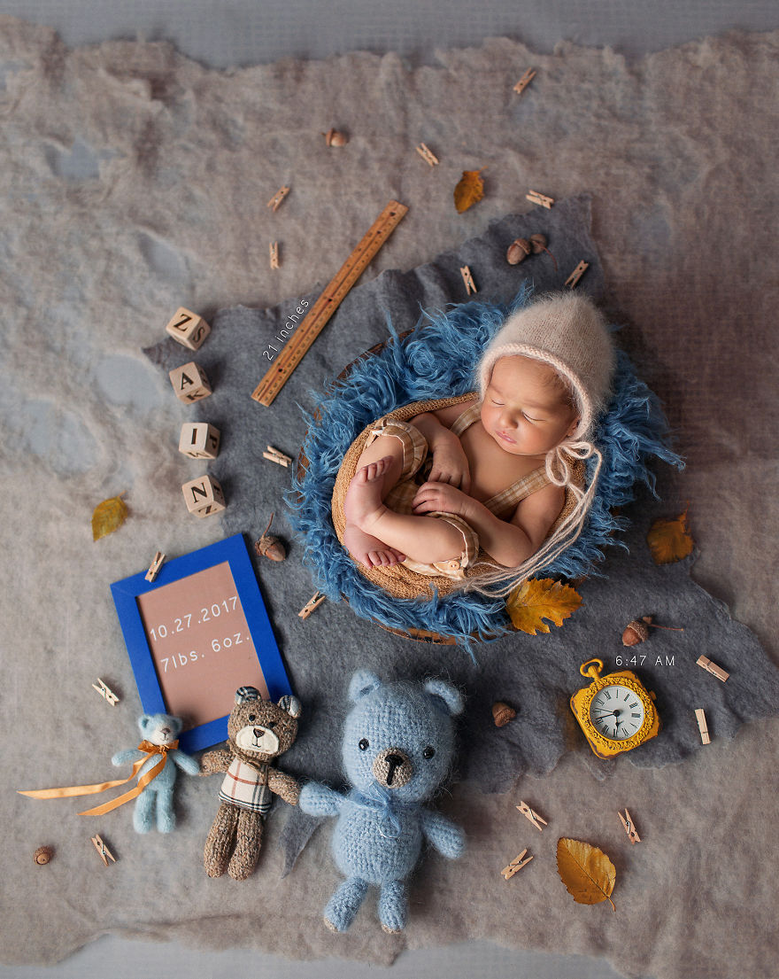 I Incorporated "Mandala" - The Symbol Of Harmony And Completeness In My Baby Photography.