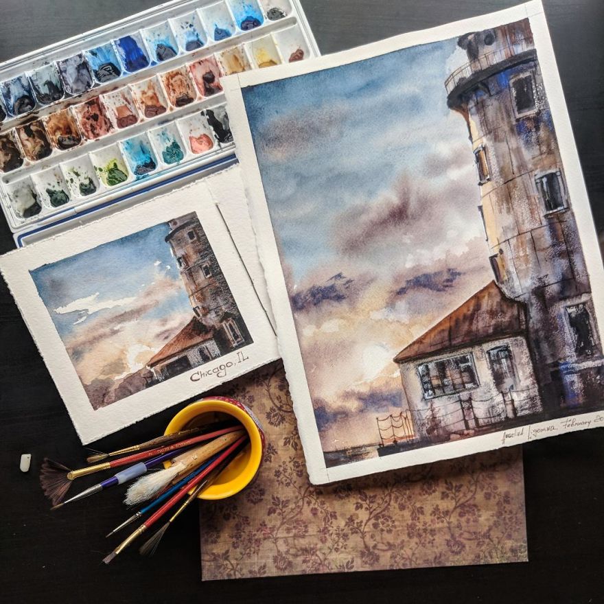 My Beloved City Of Chicago In Watercolor Paintings My Beloved City Of Chicago In Watercolor Paintings