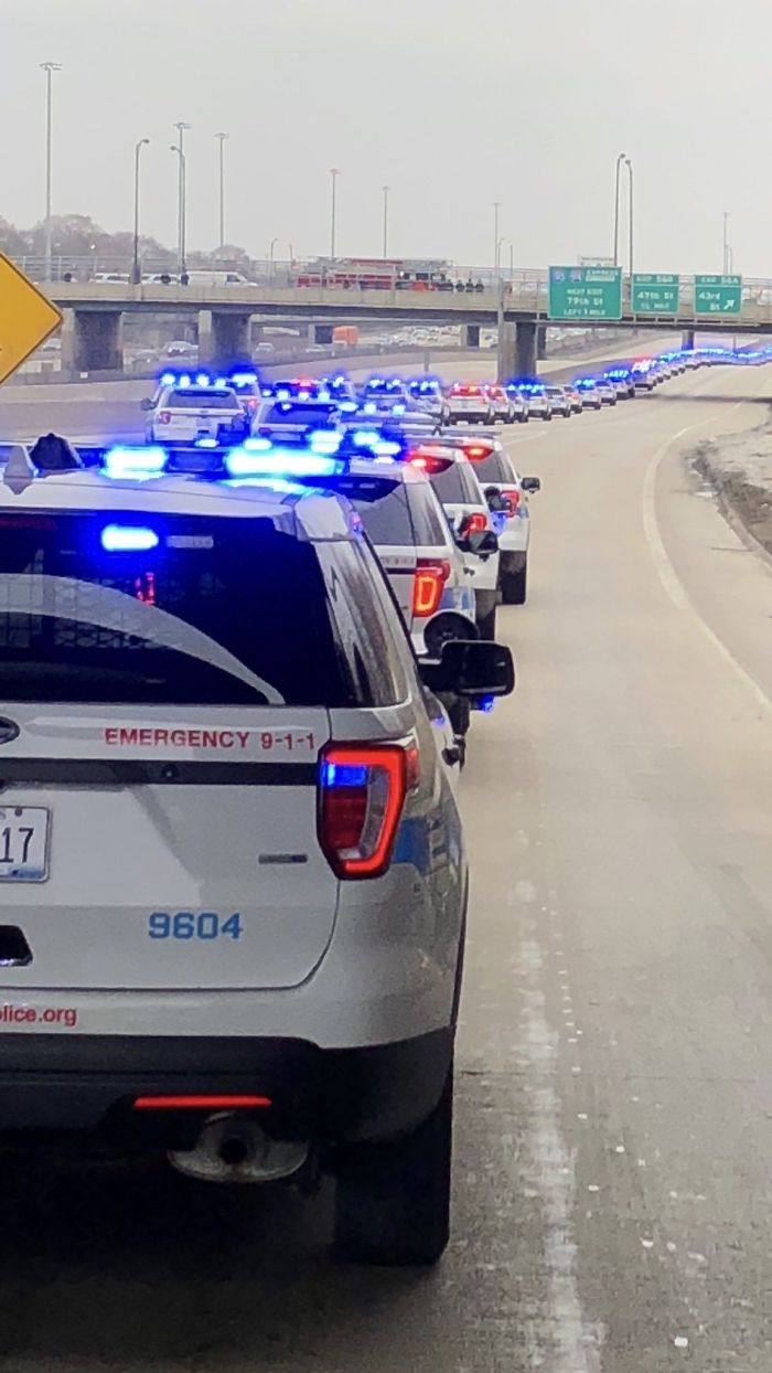 Funeral Procession For Chicago Police Cmdr. Paul Bauer