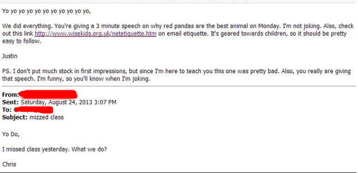 Never Say "Yo" To Your Professor