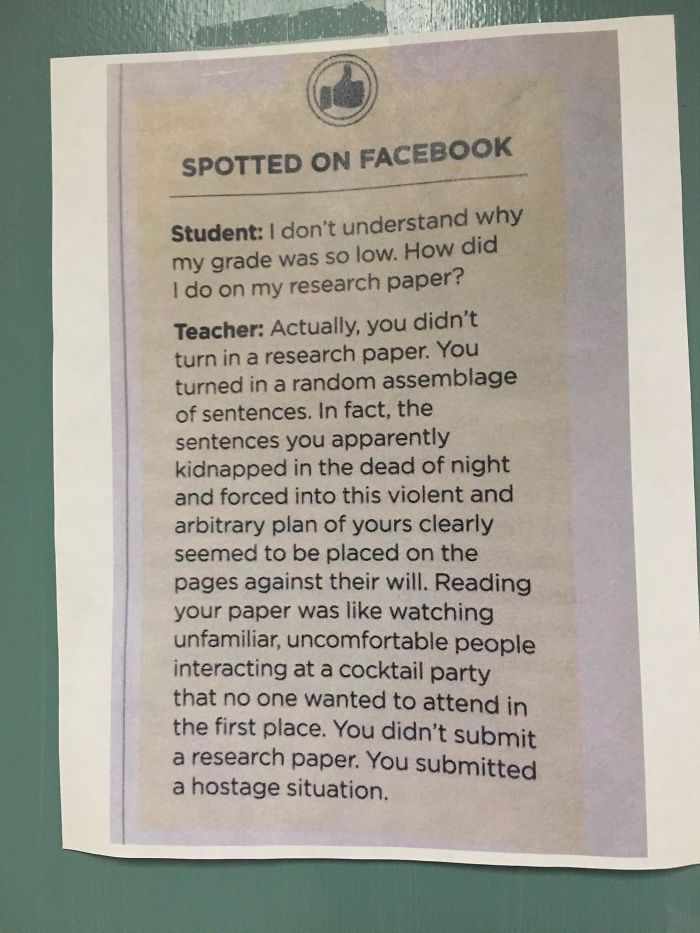 On My English Teachers Door