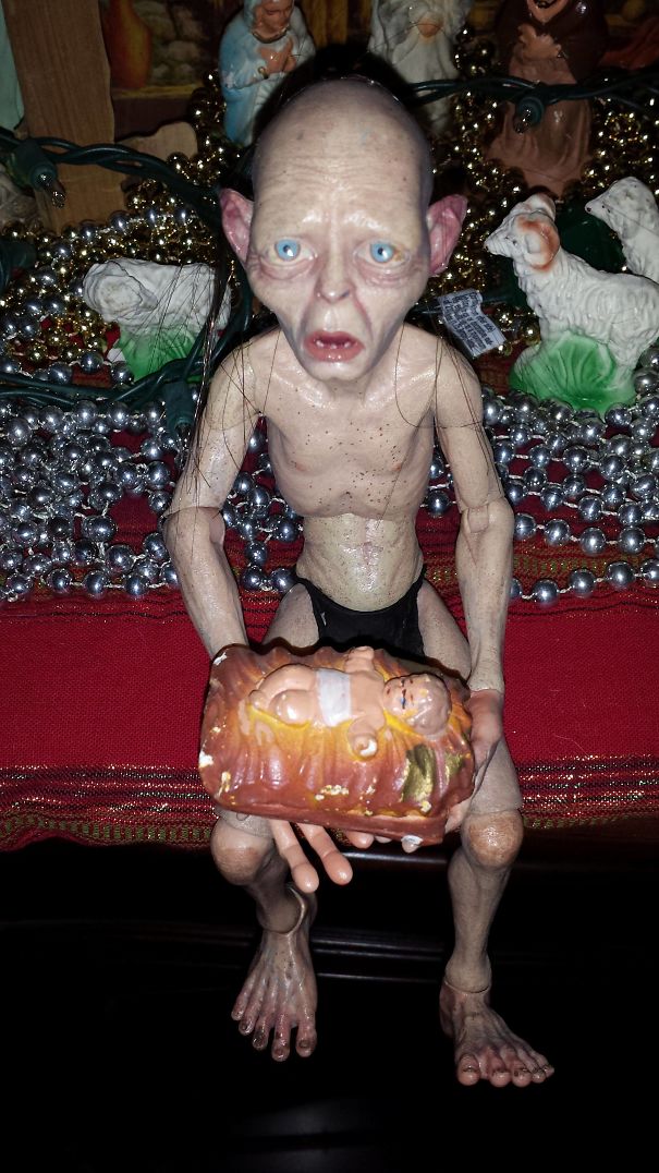 My Husband Thought This Was Hilarious.. My Mother Said To Get The Hideous Doll Away From Baby Jesus..