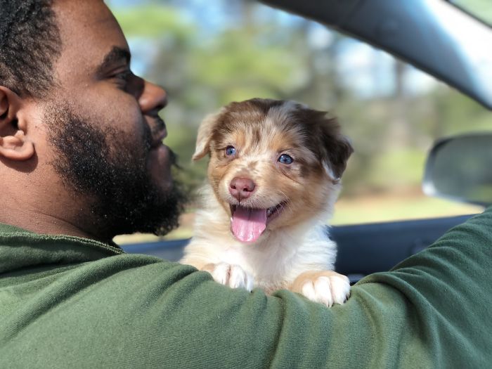 He Apparently Loved His First Car Ride