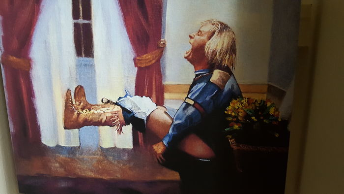 Girlfriend Wasn't Too Happy With Our New Bathroom Artwork