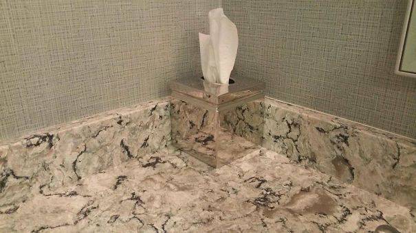 This Chrome Tissue Holder Creates An Optical Illusion