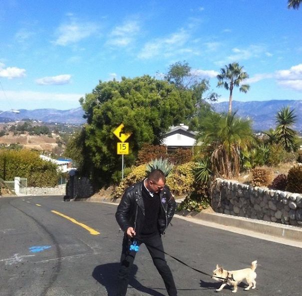 Plants In Background Makes It Look Like He Has A Kick Ass Mohawk
