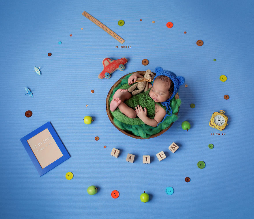 I Incorporated "Mandala" - The Symbol Of Harmony And Completeness In My Baby Photography.