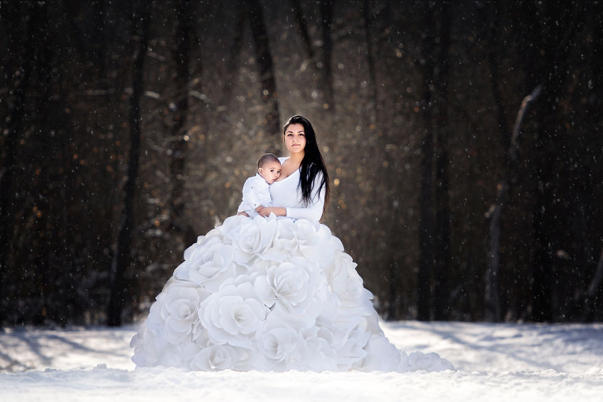 We Spent Countless Hours Making These Paper Flower Dresses