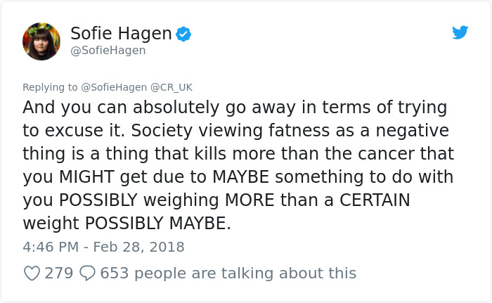 Plus-Size Comedian Accuses Cancer Research Ads Of Fat-Shaming, And Here's How They Reply Plus-Size Comedian Accuses Cancer Research Ads Of Fat-Shaming, And Here's How They Reply