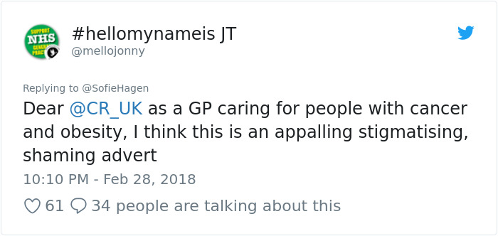 Plus-Size Comedian Accuses Cancer Research Ads Of Fat-Shaming, And Here's How They Reply