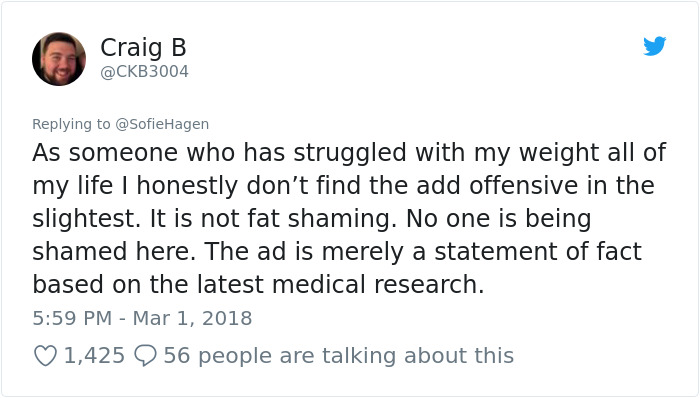Plus-Size Comedian Accuses Cancer Research Ads Of Fat-Shaming, And Here's How They Reply Plus-Size Comedian Accuses Cancer Research Ads Of Fat-Shaming, And Here's How They Reply