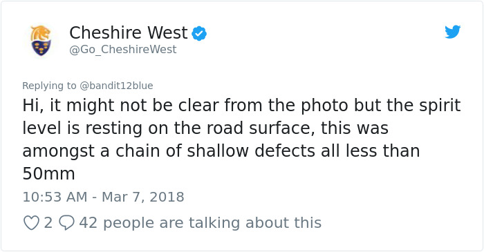 The Internet Can't Stop Trolling This County's Tweet Showing How They Deal With Potholes The Internet Can't Stop Trolling This County's Tweet Showing How They Deal With Potholes