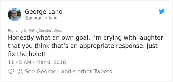 The Internet Can't Stop Trolling This County's Tweet Showing How They Deal With Potholes The Internet Can't Stop Trolling This County's Tweet Showing How They Deal With Potholes