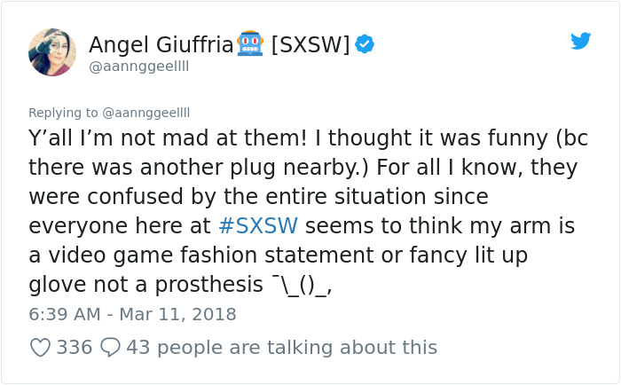 Amputee Asks People To Unplug Phone Chargers So She Could Charge Arm, Gets Not The Response She Expects