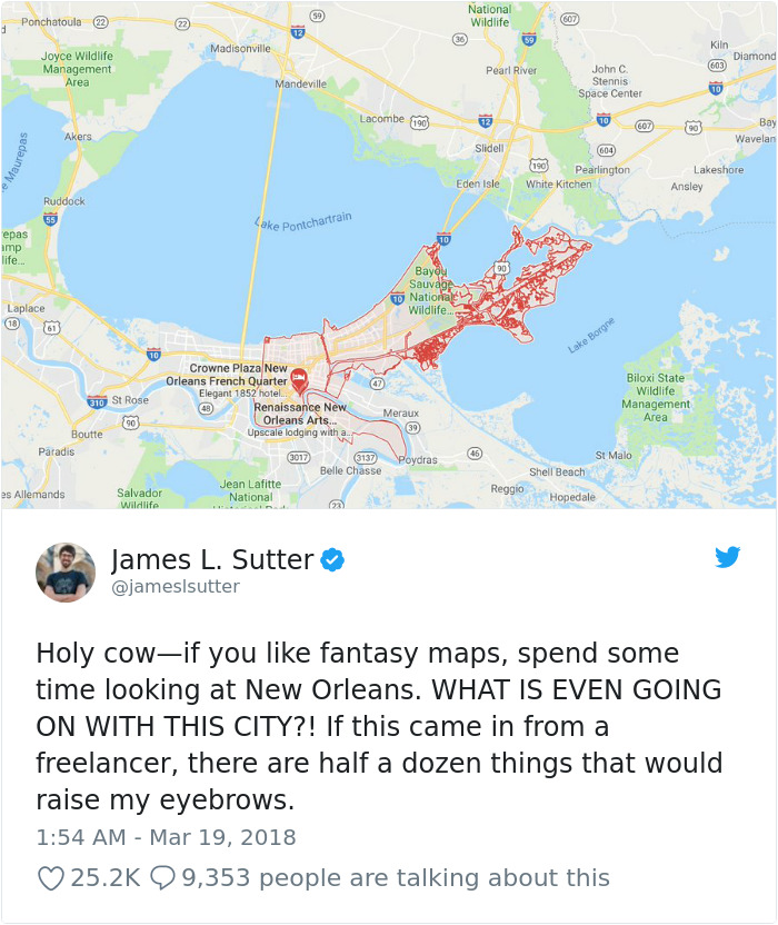Someone Just Pointed Out How Messed Up New Orleans Map Is And Now We Can't Unsee It