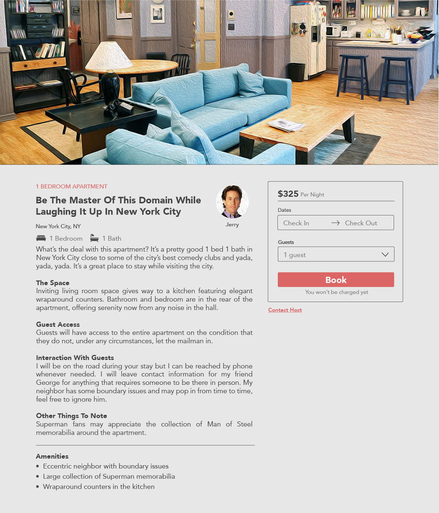 Fictional Airbnb Listings Price Out The Cost To Rent Tv Character Homes